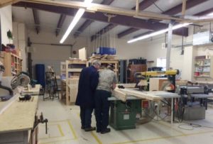 Learning in the woodworking shop
